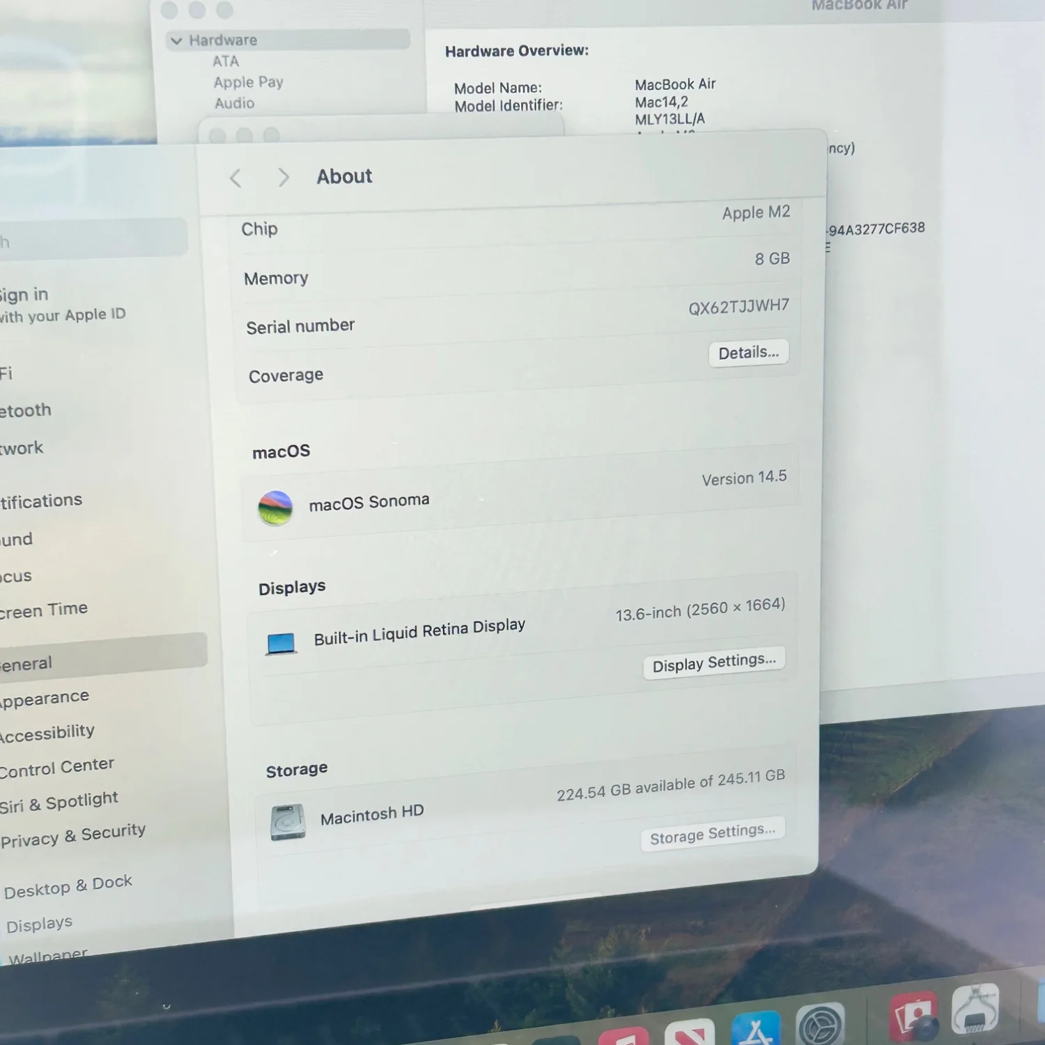 2022 Apple MacBook Air 13.6" M2 8C GPU 3.5GHz 8GB RAM 256GB SSD MLY13LL/A - Image 11