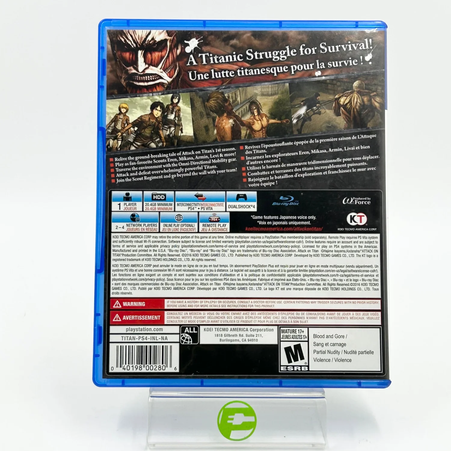 Attack on Titan (Sony PlayStation 4 PS4, 2016) - Image 2