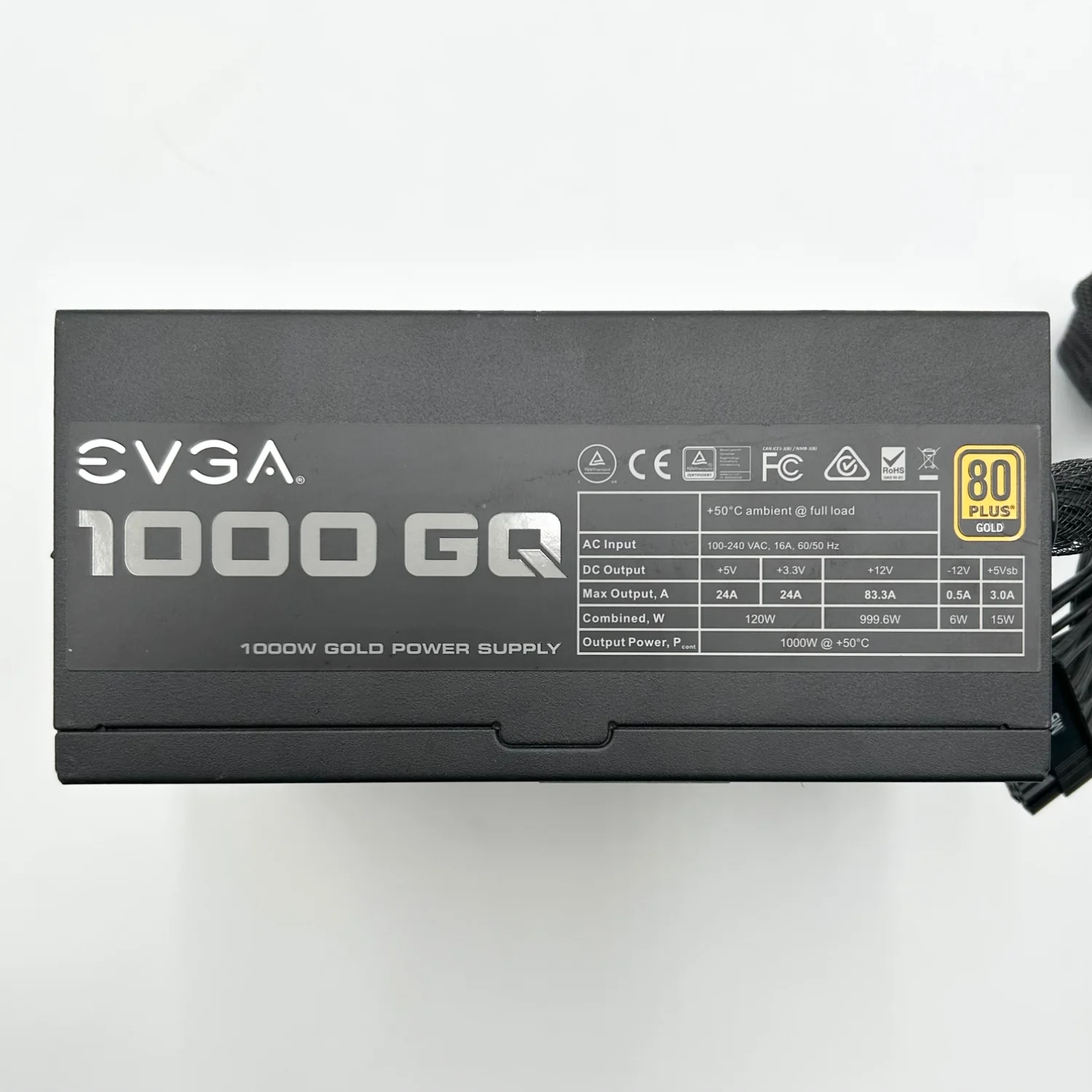 EVGA 1000 GQ 210-GQ-1000 80 Plus Gold 1000W Semi Modular Power Supply - Image 5