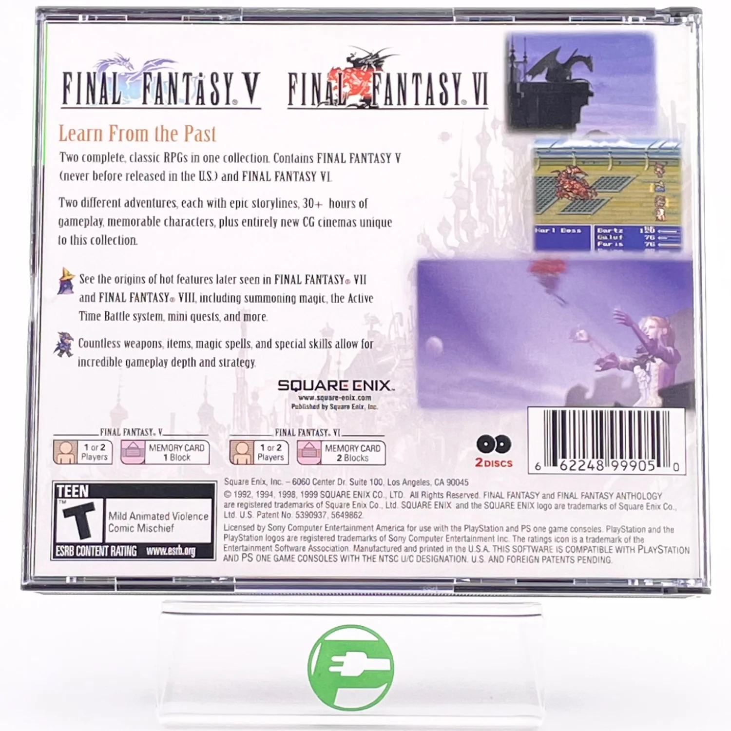 Final Fantasy Anthology [Greatest Hits] (Sony PlayStation 1 PS1, 1999) - Image 2