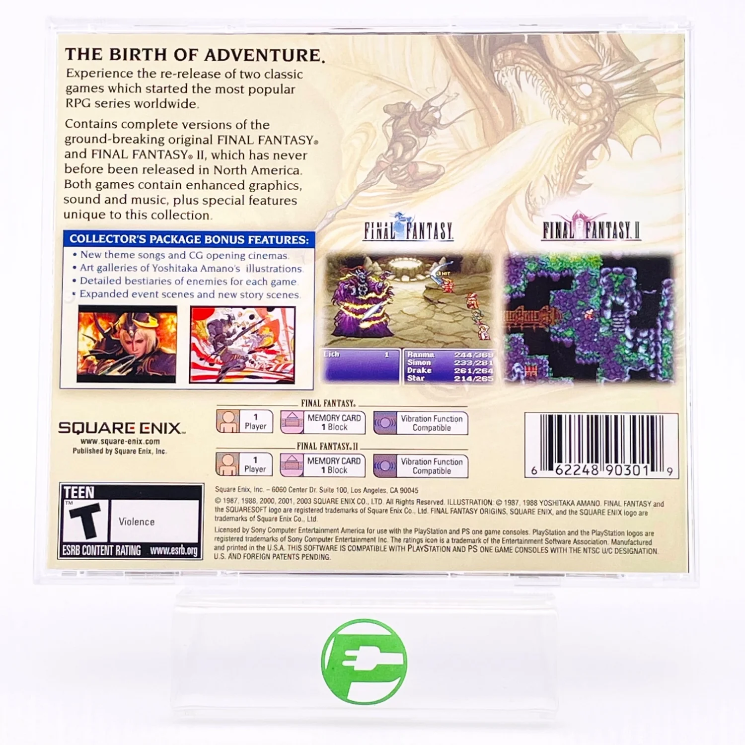 Final Fantasy Origins [Greatest Hits] (Sony PlayStation 1 PS1, 2003) - Image 2