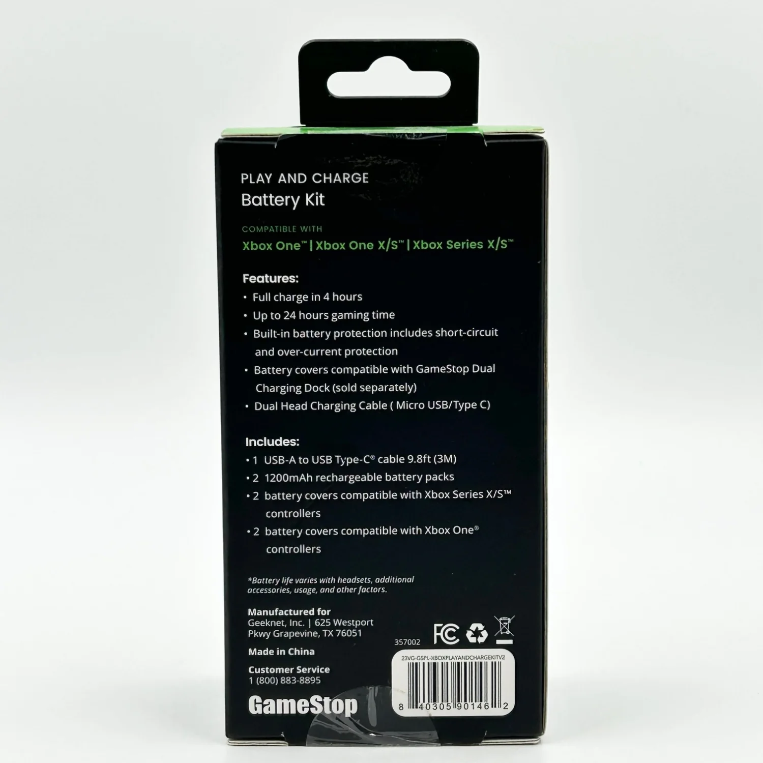 GameStop Play and Charge Battery Kit 23VG-GSPL-XBOXPLAYANDCHARGEKITV2  - Image 3
