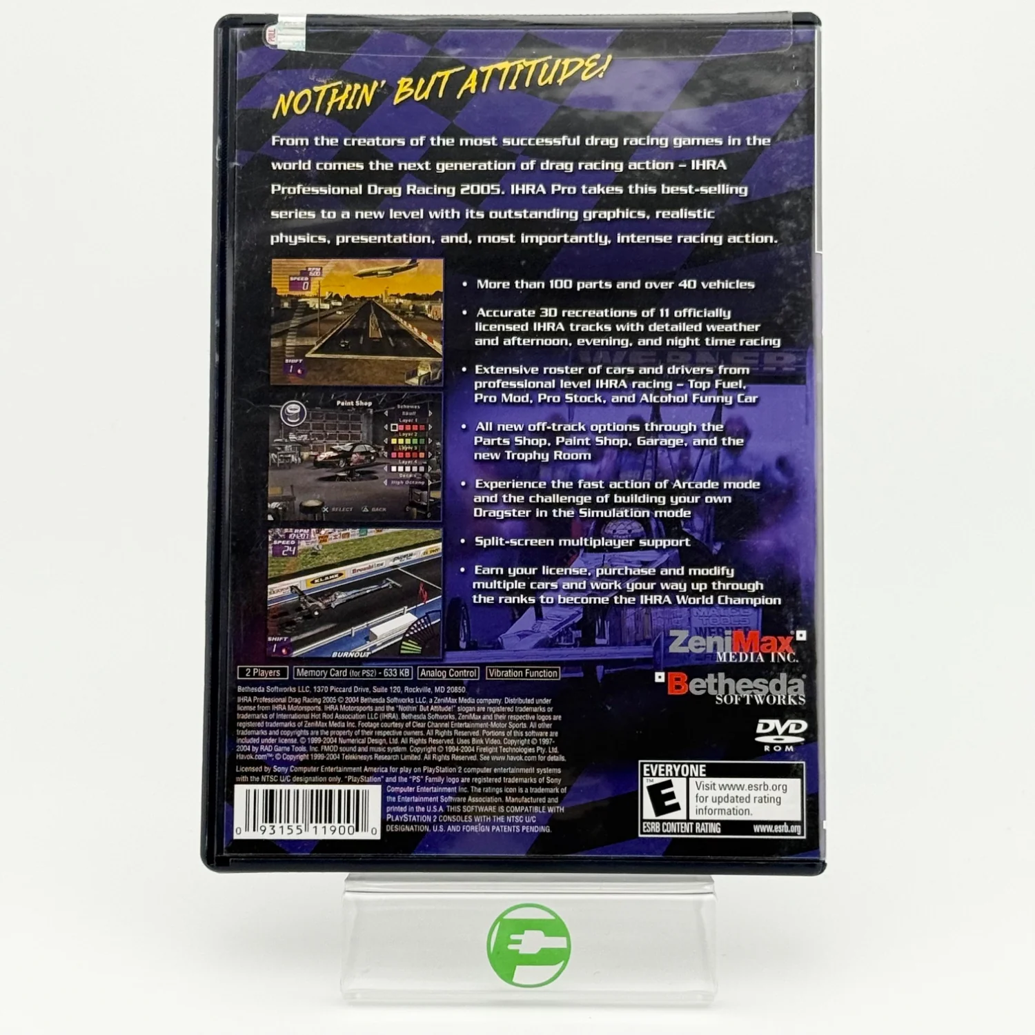 IHRA Professional Drag Racing 2005 (Sony PlayStation 2 PS2, 2004) - Image 2