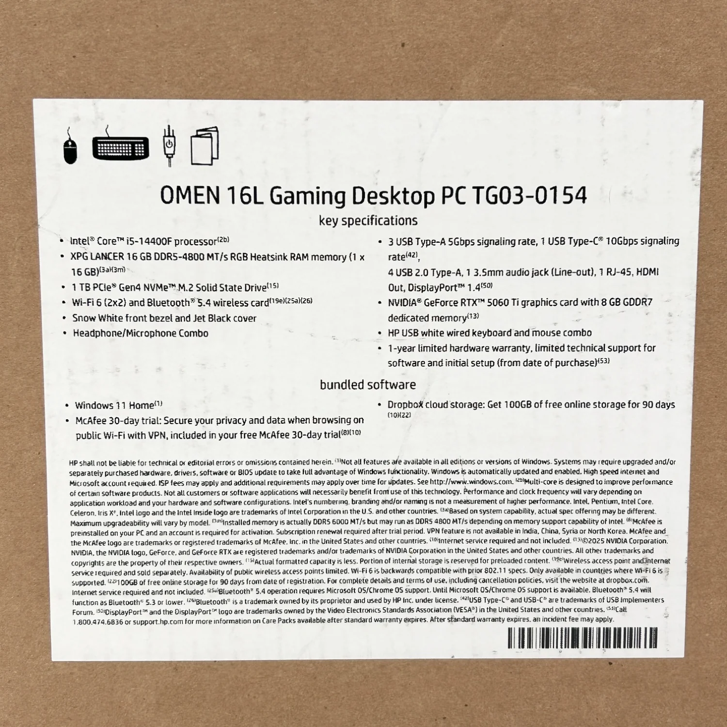 New HP OMEN 16L Gaming Desktop i5-14400F 16GB DDR5 RAM 1TB SSD RTX 5060 Ti - Image 8